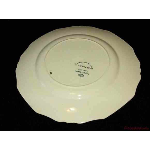 Canada Souvenir Plate Coats of Arms Alfred Meakin Ivory Gold Vintage Collectible - Picture 4 of 6